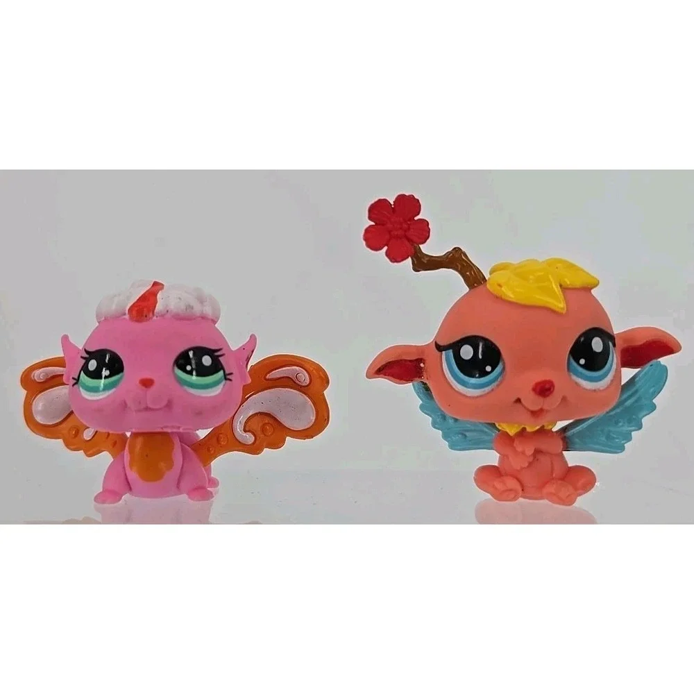 RARE Littlest Pet Shop Orange Cat C-031G And Fairy Majestic Masquerade 2835‎